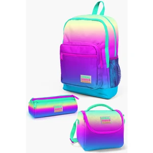 Coral High Renk Geçişli 3'lü Okul Çanta Seti Ergonomik Tasarım 14.4 Litre Kapasite