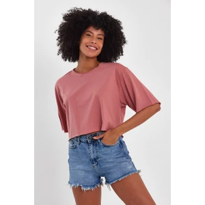 Amazing Crash Kadın Basic Oversize Crop