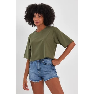 Amazing Crash Kadın Basic Oversize Crop