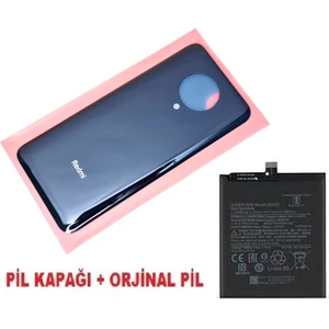 Xiaomi Poco F2 Pro Arka Kapak Batarya Pil Kapağı + Pil (Cam) Siyah
