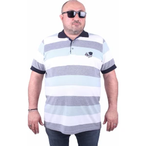 Moc Grande Mocgrande Büyük Beden Polo Yaka Tişört 23409 Lacivert