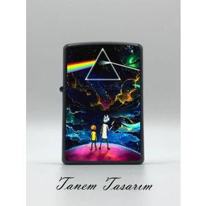 Rick And Morty Pink Floyd - Benzinli Metal Çakmak Uv Baskı
