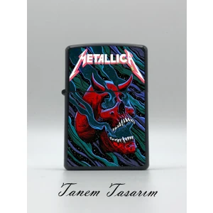 Metallica - Benzinli Metal Çakmak Uv Baskı