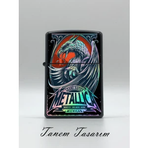 Metallica Michigan - Benzinli Metal Çakmak Uv Baskı