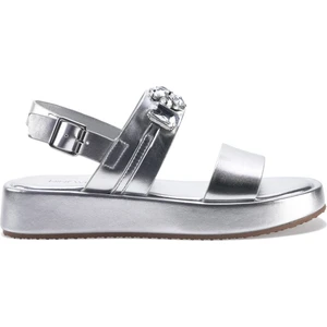 Nine West Dınna 3fx Gümüş Kadın Kalın Taban Sandalet