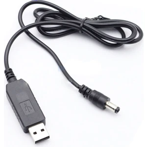 USB Barrel Jack Voltaj Yükseltici (Giriş 5V, Çıkış 12V) - 5V To 12V Kablolu Step Up