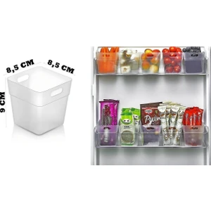 12 Adet ŞEFFAF Miniobox Buzdolabı Kapak Içi Düzenleyici Organizer, Buzdolabı Içi Düzenleyici Ve Banyo Organizeri