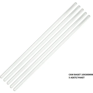 Zürih Ticaret Cam Baget 10x300mm -  5 Adetlik Set
