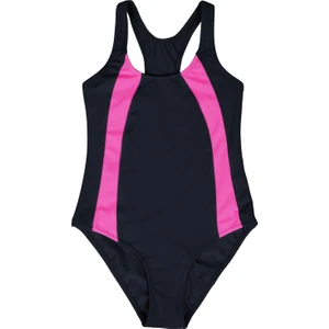 Kız Çocuk Parçalı Siyah Yüzücü Sporcu Mayo