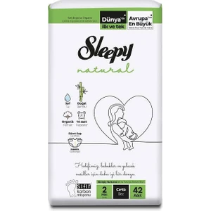 Natural Bebek Bezi 2 Beden 42'li X2 Paket