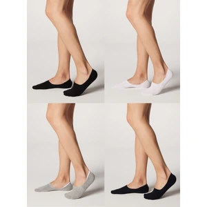 Nova Socks Premium Dikişsiz Bambu Görünmez Babet Çorap 4lü Karışık Renk