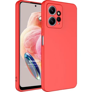 Xiaomi Redmi Note 12 4g Kılıf Groovy Soft Kırmızı