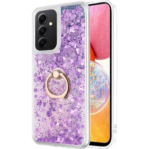 Samsung Galaxy A14 Kılıf Glitter Liquid Holder Mor