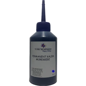 Turk Mürekkep  Permanent Kalem Mürekkebi Mavi 100 Ml.