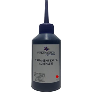 Turk Mürekkep Permanent Kalem Mürekkebi Kırmızı 100 Ml.
