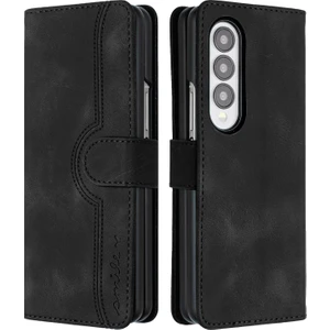 Samsung Galaxy Z Fold4 5g Pu Deri Cüzdan Katlanır Telefon Kılıfı Basılı Şok Geçirmez Kapak (Yurt Dışından)