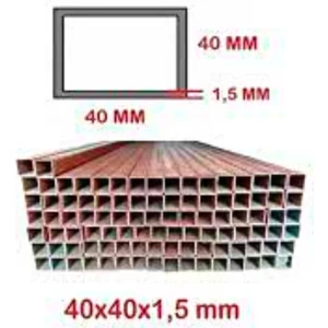 Metal Sepeti 40X40X1.5MM Profil(Astar  Kırmızı Boyalı 1 Metre)