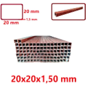 Metal Sepeti Profil 20X20X1.5MM (Astar Kırmızı Boyalı 3 Metre)