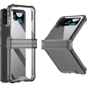 Samsung Galaxy Z Flip3 5g Menteşe Koruma Temiz Telefon Kılıfı Yumuşak Tpu Güçlendirilmiş Köşeler Şok Geçirmez Anti-Dalgalı Kapak (Yurt Dışından)