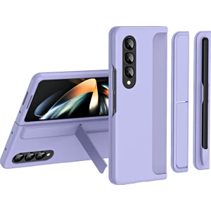 Samsung Galaxy Z Fold4 5g Ince Telefon Kılıfı Şok Geçirmez Kalem Tutucusu ile Pc Kickstand Case'e Sahipti (Yurt Dışından)