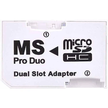 Pop Konsol MS Pro Duo Memory Stick Pro Duo Adaptör Dual Slot Mikro SD Çevirici Memory Stick Kart