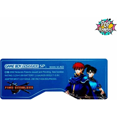 Pop Konsol Gameboy Advance Sp Arka Etiket Fire Emblem Gba Sp Sticker Model