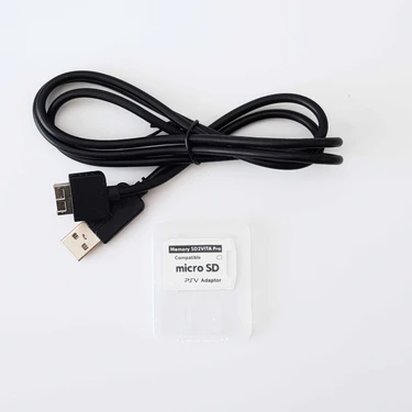Pop Konsol PS Vita 1000 Kablo ve Sd2vita PSV Adaptor PS Vita Fat Kablo sd2vita Mikro SD Çevirici