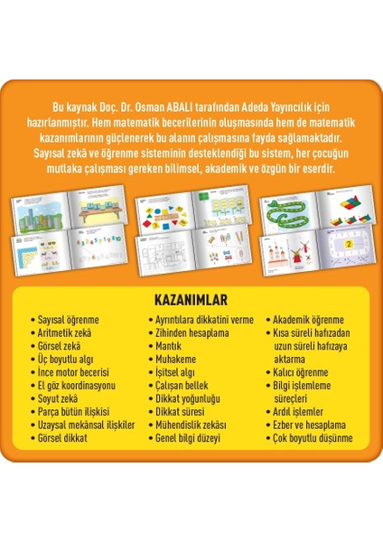 Adeda Matematik Seti 6 Yaş - Osman Abalı (Ahşap Materyalli)