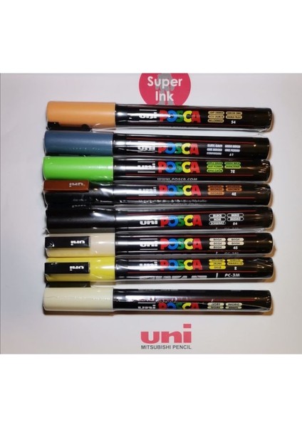 Unı Posca Pc-3m 8'li Set