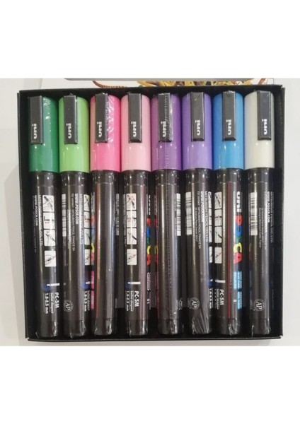 Unı Posca Pc-5m 8'li Set Pastel Renkler MG5503