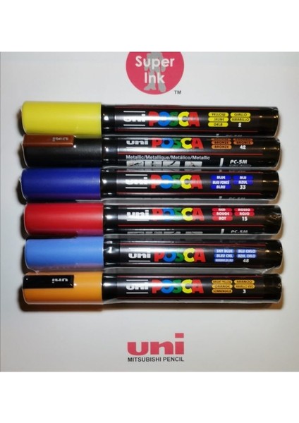 Unı Posca Pc-5m 6'lı Set