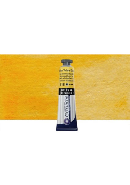 Daler Rowney Aquafine Guaj Boya Tüp 15ML 618 Cadmium Yellow Deep Hue