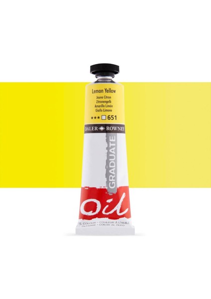 Graduate Yağlı Boya 38ML 651 Lemon Yellow