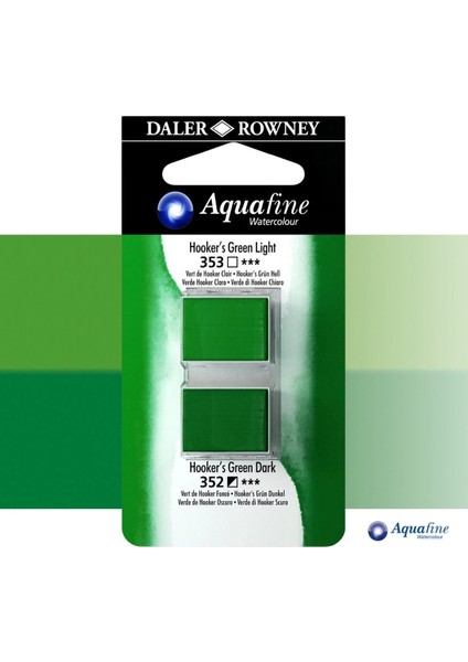Aquafine 2li Sulu Boya Tableti 353 Hookers Green Light - 352 Hookers Green Dark