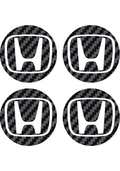 Honda Civic Accord Crv Vtec Si Için Jant Logosu Iç ve Dış Sticker Set Jant Kapak Çapı: 2.25 Inch
