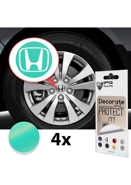 Honda Civic Accord Crv Vtec Si Için Jant Logosu Iç ve Dış Sticker Set Jant Kapak Çapı: 2.25 Inch indirimleri