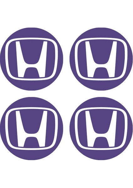 Honda Civic Accord Crv Vtec Si Için Jant Logosu Iç ve Dış Sticker Set Jant Kapak Çapı: 2.25 Inch