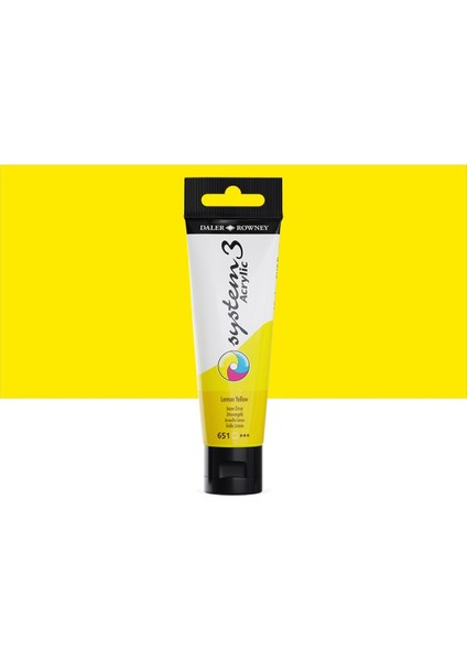 System 3 Akrilik Boya 150ML 651 Lemon Yellow