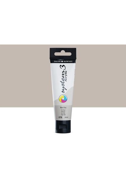 System 3 Akrilik Boya 150ML 078 Warm Grey