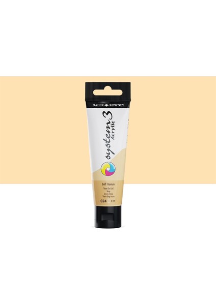 System 3 Akrilik Boya 150ML 024 Buff Titanium