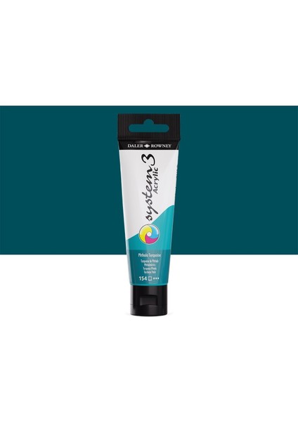 System 3 Akrilik Boya 150ML 154 Phthalo Turquise