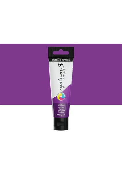 System 3 Akrilik Boya 150ML 418 Velvet Purple