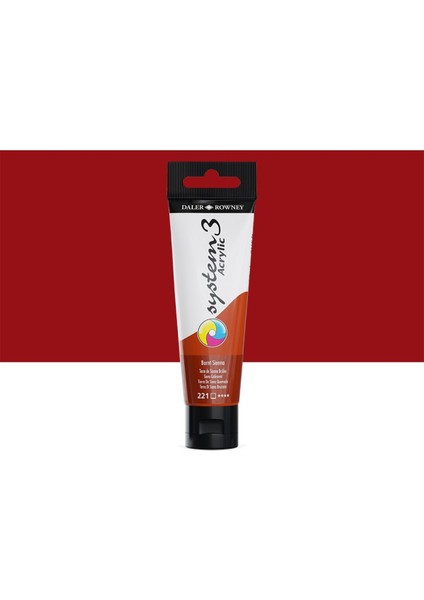 System 3 Akrilik Boya 150ML 221 Burnt Sienna