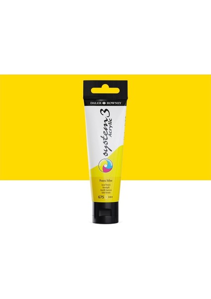 System 3 Akrilik Boya 150ML 675 Process Yellow