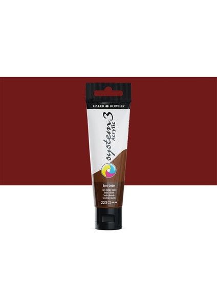 System 3 Akrilik Boya 150ML 223 Burnt Umber