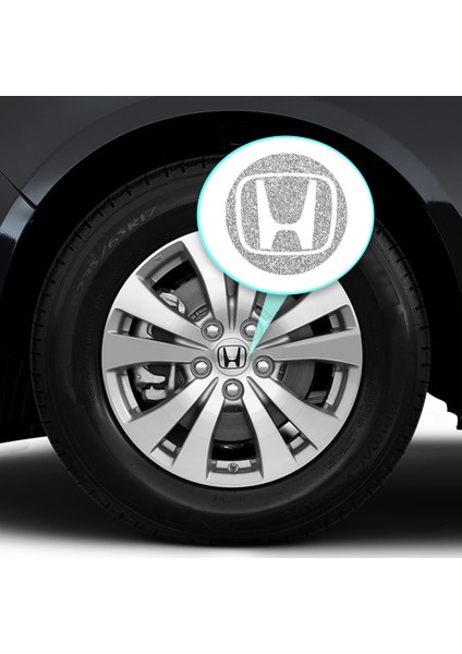 Honda Civic Accord Crv Vtec Si Için Jant Logosu Iç ve Dış Sticker Set Jant Kapak Çapı: 2.25 Inch