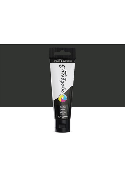 System 3 Akrilik Boya 150ML 036 Mars Black