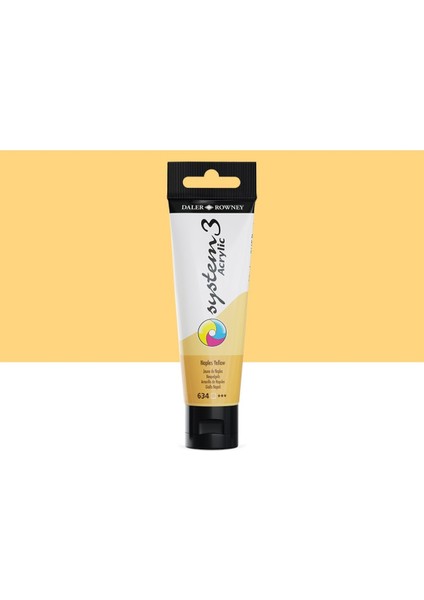 System 3 Akrilik Boya 150ML 634 Naples Yellow