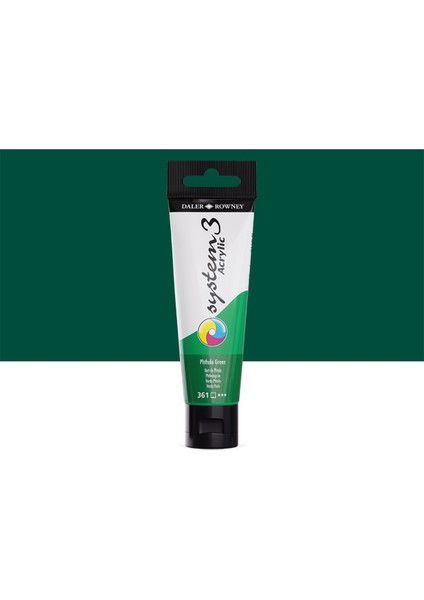 System 3 Akrilik Boya 150ML 361 Phthalo Green
