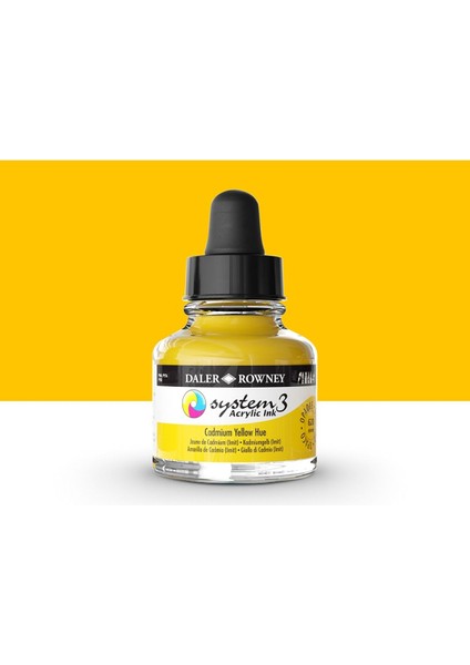 System 3 Sıvı Akrilik Mürekkep Boya 29.5ml 620 Cadmium Yellow Hue